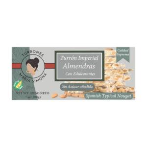 Turrón con almendras sin azúcar / Sugar free almond nougat / hard turron/ spanish / turron of alicante/ sweet/ Turon aux amandes sans sucre / Mandelnougat ohne Zucker