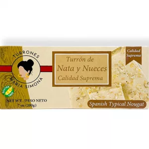 Paquet de turron à la crème et aux noix de la marque María Simona
