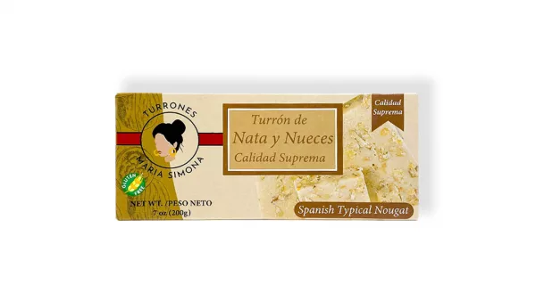 Paquet de turron à la crème et aux noix de la marque María Simona
