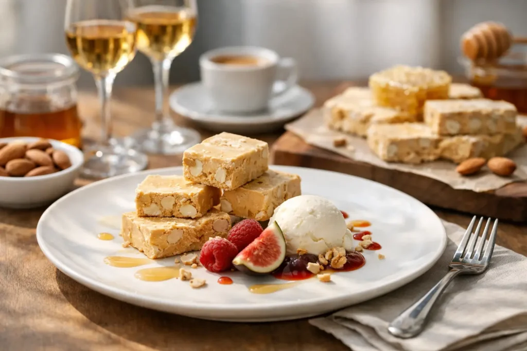 Comment servir le turron en dessert avec élégance