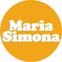 Nom de marque Turron Maria Simona en lettres stylisées pour le blog